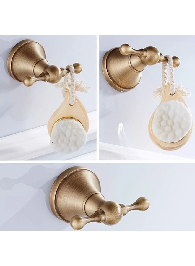 Boho Antique Brass Towel Hook Bending Hook Wall Mounted Coat Hanger Easy Install - Image 5